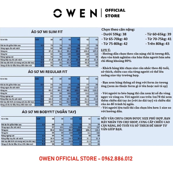 Áo Sơ Mi Nam Tay Dài Owen AS230258D màu trắng in xám dáng slim fit tà lượn không túi vải bamboo