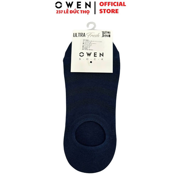 Tất Lười Nam Owen TA232508 Xanh Kẻ Ngang Navy 100% Cotton