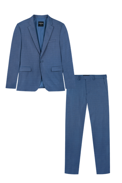 Ves bộ OWEN VES231686 Màu xanh melange dáng slim fit Vải Polyester