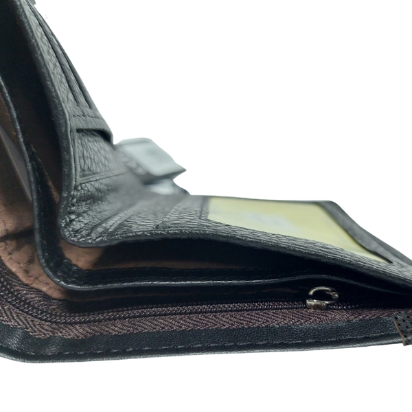 Ví Nam Owen Ví Da Bóp Nam VID221572 màu đen kiểu ví dọc chất liệu da thật