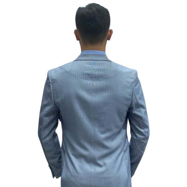 Áo Demi - Blazer Owen BL231718 màu dobby xám trơn dáng slim fit Chất Liệu Polyester