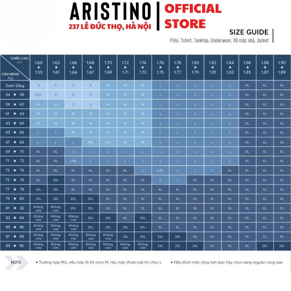 Áo Thun Polo Nam Cổ Bẻ Aristino APS056S3 màu Xanh biển 218 in, Xanh tím than 26 in