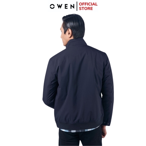 Áo Khoác Jacket Owen JK220728 Màu xanh navy Dáng Regular Fit Vải Polyester