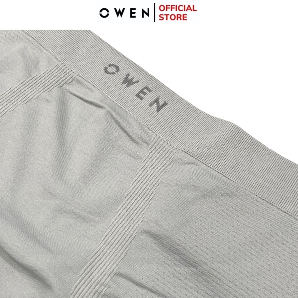 Quần Lót Nam Owen QLB232457 màu xám nhạt Kiểu sịp đùi Boxer Chất liệu Polyamide spandex