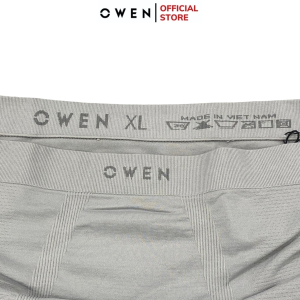 Quần Lót Nam Owen QLB232457 màu xám nhạt Kiểu sịp đùi Boxer Chất liệu Polyamide spandex