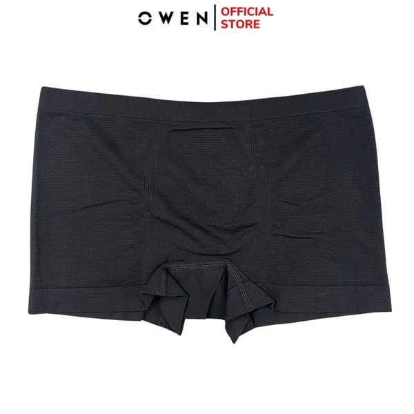 Quần Lót Nam Owen QLB232454 màu đen Kiểu sịp đùi Boxer Chất liệu Polyamide spandex