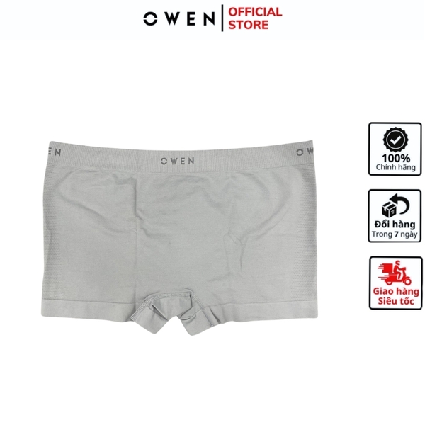 Quần Lót Nam Owen QLB232457 màu xám nhạt Kiểu sịp đùi Boxer Chất liệu Polyamide spandex