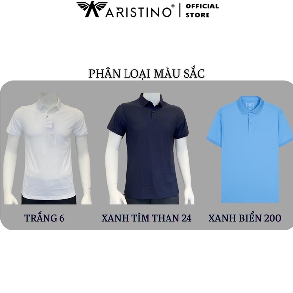 Áo Thun Polo Nam Cổ Bẻ Aristino APS087S3 Màu: Trắng 6, Xanh biển 200, Xanh tím than 26
