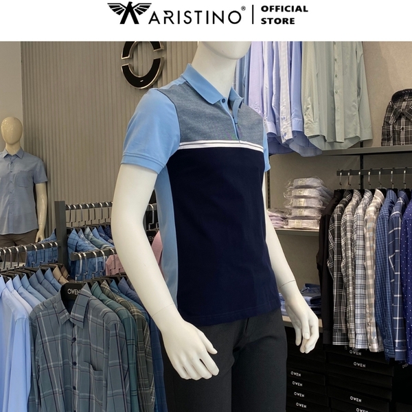 Áo Thun Polo Nam Cổ Bẻ Aristino APS137S3 Màu: Xanh biển 223