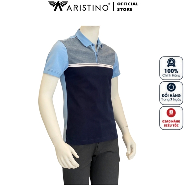 Áo Thun Polo Nam Cổ Bẻ Aristino APS137S3 Màu: Xanh biển 223