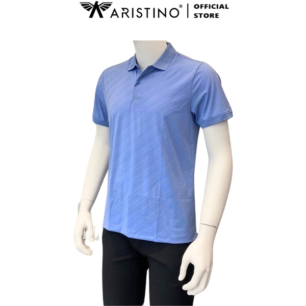 Áo Thun Polo Nam Cổ Bẻ Aristino APS155S3 Màu: Xanh biển 163 Jackquard họa tiết, Xanh tím than 41Jackquard họa tiết