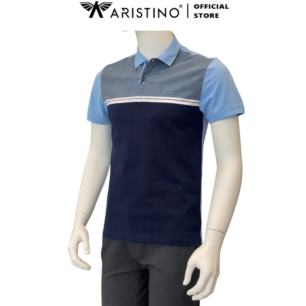 Áo Thun Polo Nam Cổ Bẻ Aristino APS137S3 Màu: Xanh biển 223