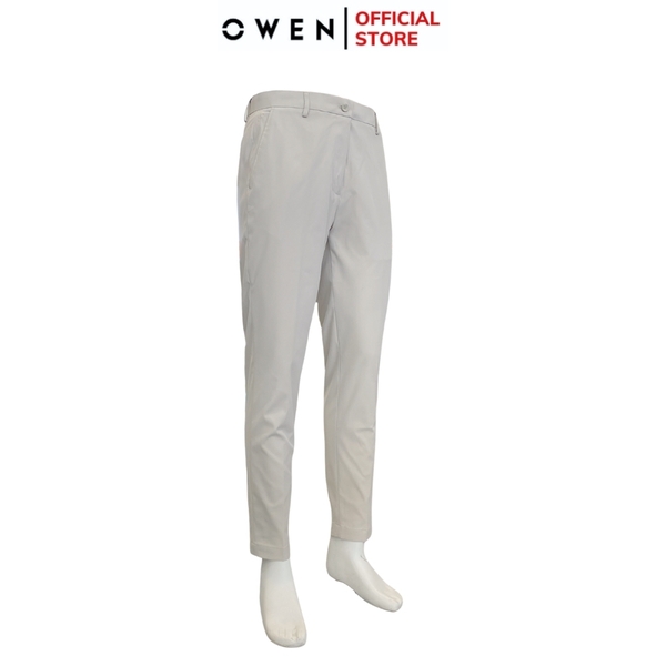 Quần Tây Nam Owen QG242425 màu be dáng S-Form chất liệu poly