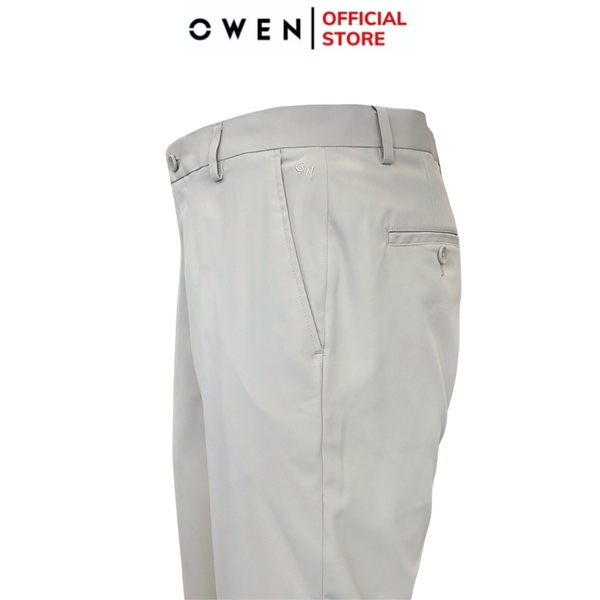 Quần Tây Nam Owen QG242425 màu be dáng S-Form chất liệu poly
