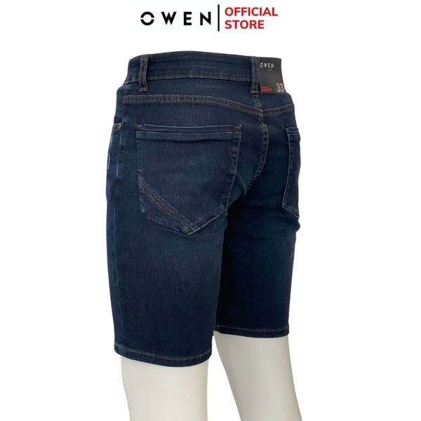 Quần Short Nam Owen SJ231824 màu xanh đậm dáng Slim Fit chất liệu cotton