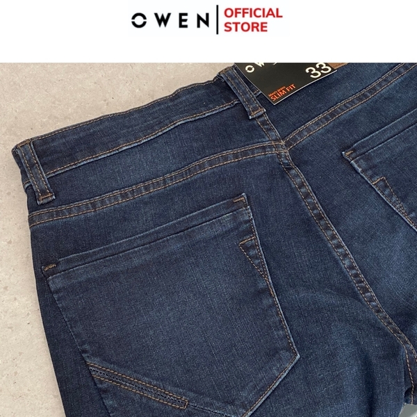 Quần Short Nam Owen SJ231824 màu xanh đậm dáng Slim Fit chất liệu cotton