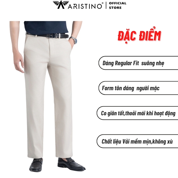 Quần Kaki Nam Aristino AKK0040Z Màu Be 116, Đen 1, Xám 76