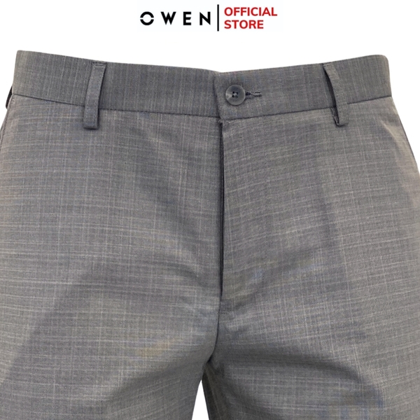 Quần Short Nam Owen SW231917 Sóc Âu màu xám xước dáng Slim fit chất liệu polyester