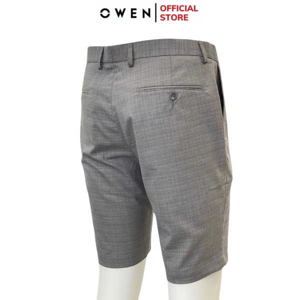 Quần Short Nam Owen SW231917 Sóc Âu màu xám xước dáng Slim fit chất liệu polyester