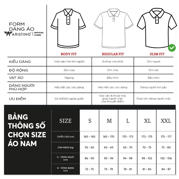 Áo Thun Polo Nam Cổ Bẻ Aristino APS135S3 màu Xanh tím than 24 kẻ Jacquard