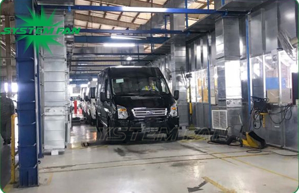 Hệ thống hút khí thải nhà máy lắp ráp ô tô Ford-1