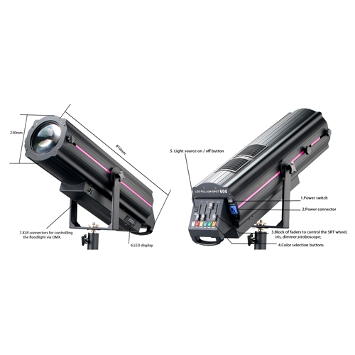 Đèn led Follow 600w với DMX CÔNG TY TNHH XNK LCC VIỆT NAM