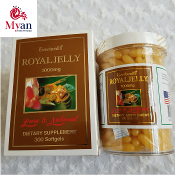 Sữa Ong Chúa Mỹ Royal Jelly 1000mg | Hàng Mỹ chính hãng | Myan - Hàng Mỹ nội địa			