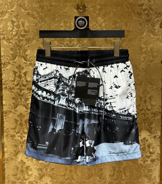 Quần short ngố đùi gió Dolce Gabbana họa tiết phố cổ Like Auth 1-1 on web