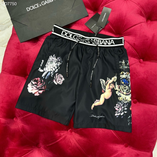 Quần short ngố đùi gió Dolce Gabbana họa tiết thiên thần 2 lớp lót new 2024 Like Auth 1-1 on web