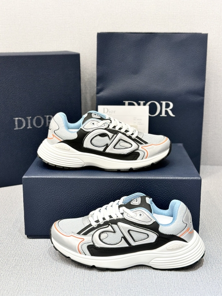 Giày sneaker Dior B30 Xám viền Đen logo CD new 2024 Like Auth on web fullbox bill thẻ phụ kiện