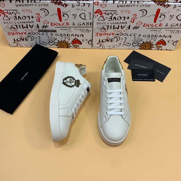 Giày sneaker Dolce Gabbana Trắng logo DG vương miện thêu Like Auth on web fullbox bill thẻ phụ kiện