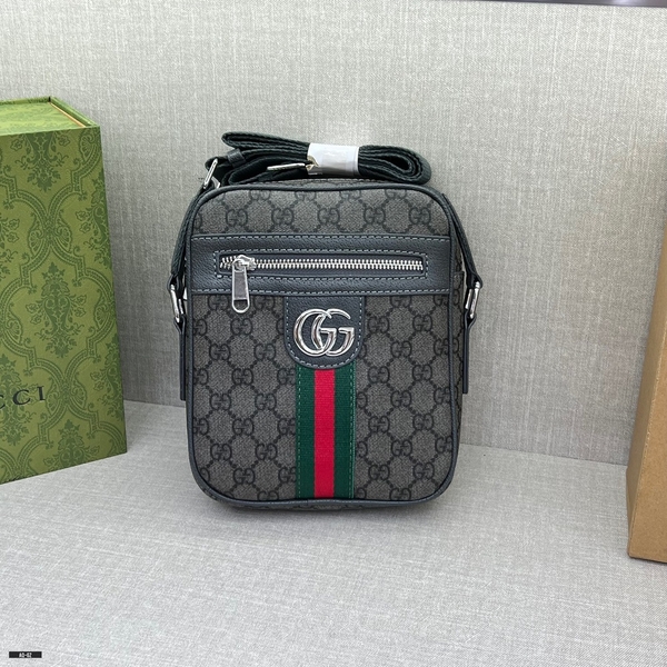Túi đeo chéo Gucci GG Ophidia mini Bag Grey Xám monogram tag bạc kẻ vải Xanh Đỏ size 21x17x6cm Like Auth on web fullbox bill thẻ