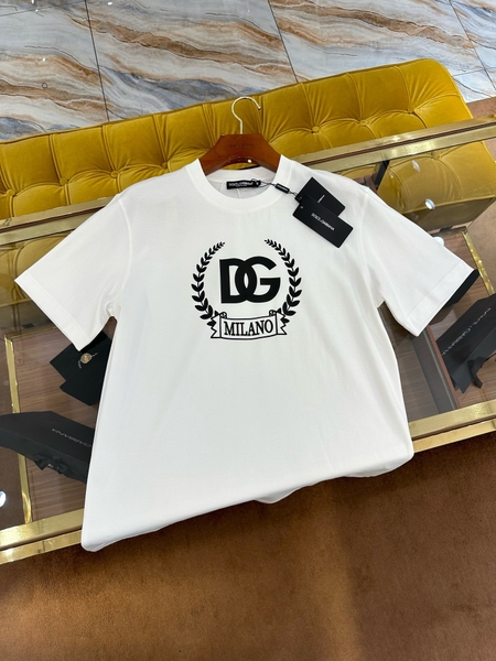 Áo phông T-shirt Dolce Gabbana logo DG Milano vòng lá Like Auth on web