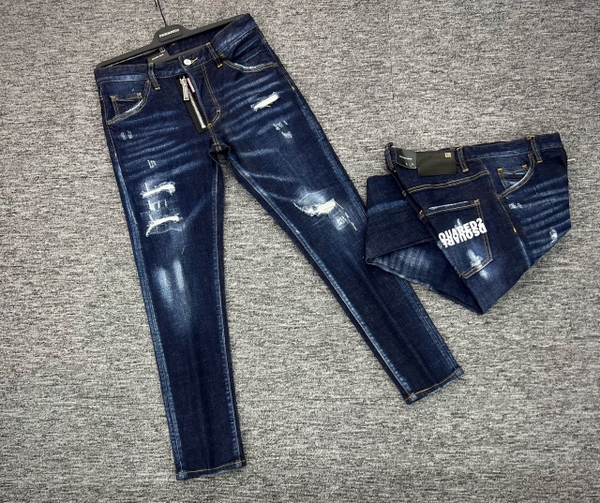 Quần Jean Dsquared2 Xanh rách mài logo túi sau Like Auth 1-1 on web