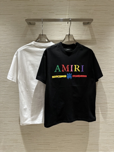 Áo phông T shirt Amiri logo chữ màu ngực Like Auth on web