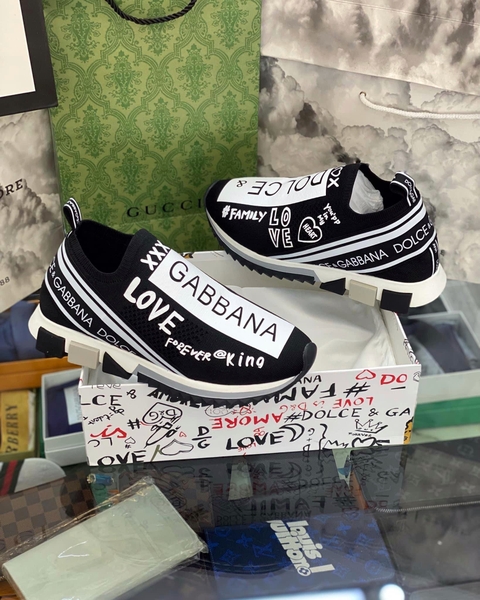 Giày sneaker Dolce Gabbana Sorento cổ chun chữ ký Love King Like Auth on  web fullbox | TANYA