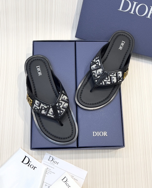 Dép tông xỏ ngón Dior họa tiết monogram logo tag Vàng new 2024 Like Auth on web fullbox bill thẻ