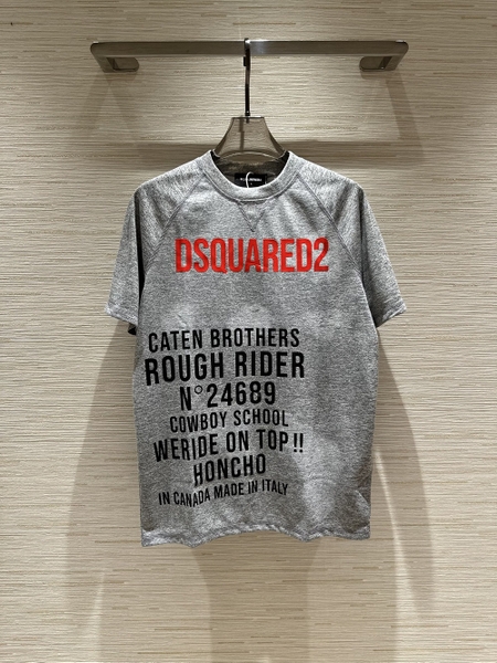 Áo phông T shirt Dsquared2 Xám logo Đỏ chữ Đen Like Auth on web