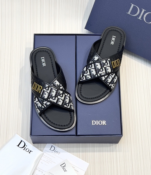 Dép lê quai chéo Dior họa tiết monogram logo tag Vàng new 2024 Like Auth on web fullbox bill thẻ