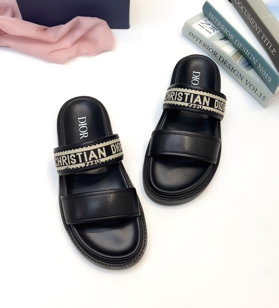 Dép sandal Dior logo quai new 2024 Like Auth on web fullbox bill thẻ