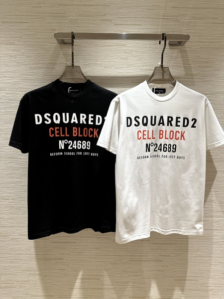 Áo phông T shirt Dsquared2 logo chữ Cell Block Like Auth on web