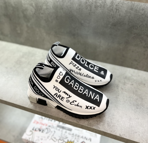 Giày sneaker Dolce Gabbana Sorento cổ chun chữ ký Like Auth on web fullbox  | TANYA