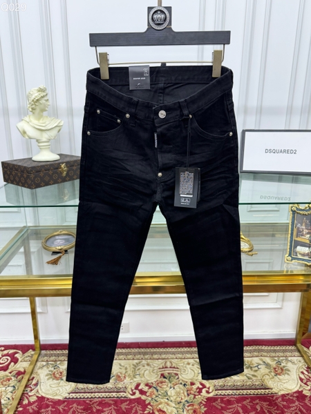 Quần Jean bò Dsquared2 Đen trơn classic 4 khuy cài Like Auth 1-1 on web