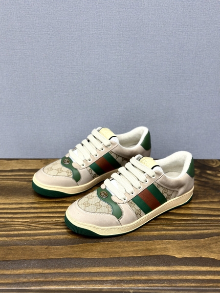 Giày sneaker Gucci Nâu bẩn Sơn Tùng kẻ Xanh Đỏ Like Auth on web fullbox bill thẻ phụ kiện