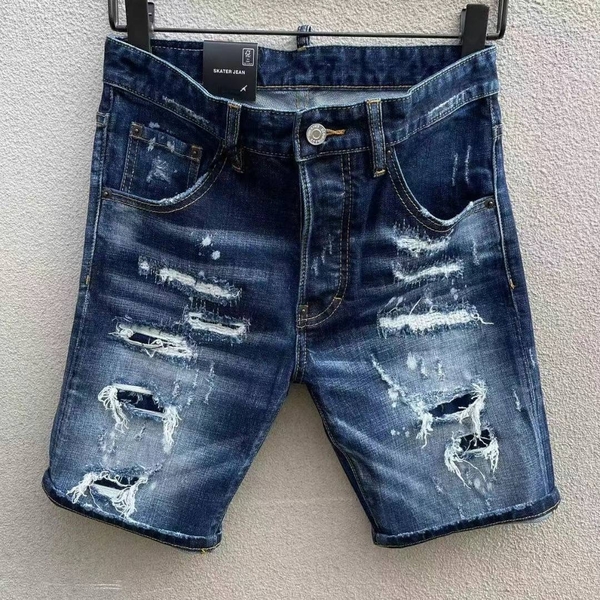 Quần short jean bò ngố đùi Dsquared2 Xanh rách wash Like Auth 1-1 on web