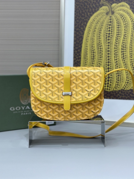 Túi đeo chéo Goyard Belvedera kẻ lưới Vàng new 2024 Like Auth on web fullbox bill thẻ