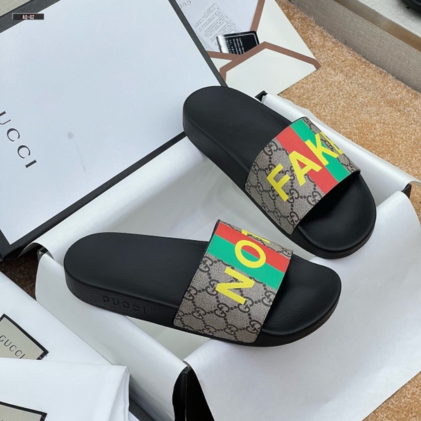 Dép lê quai ngang Gucci Not Fake họa tiết monogram Like Auth on web fullbox bill thẻ