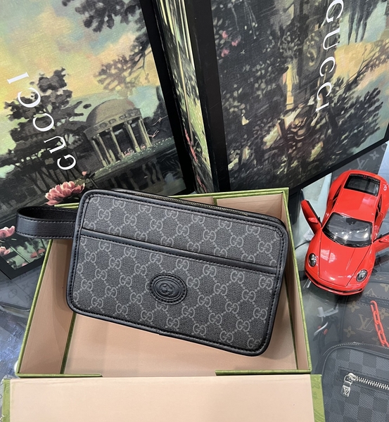Túi ví clutch cắp nách xách tay Gucci black monogram Like Auth fullbox | TANYA Túi ví clutch cắp nách xách tay Gucci black monogram Like Auth fullbox | TANYA