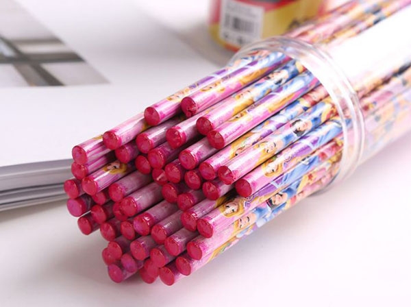 Hộp 50 bút chì gỗ HB hình hoạt hình cho bé
