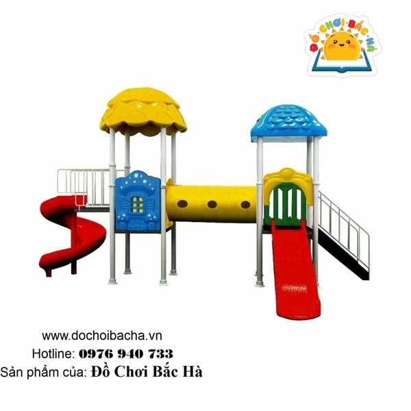 Nhà chơi liên hoàn 2 khối ống chui A153